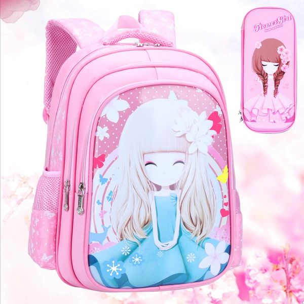 

school for pupils grade 1-36 flower girl girl shoulder for children shoulder bag bag backpack 6-12 years old waterproof backpack