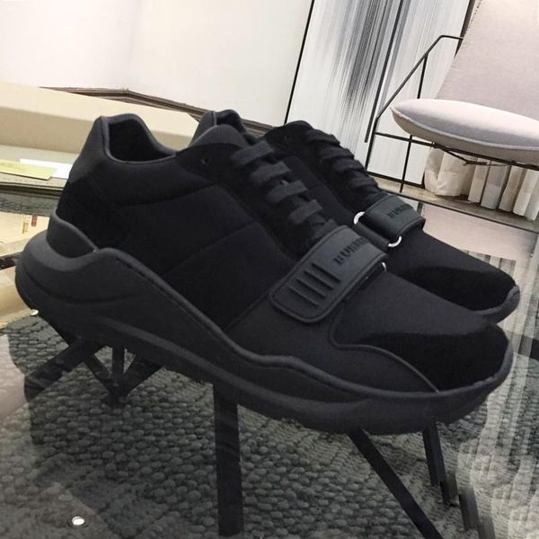 

vintage check cotton sneakers men shoes herren sportschuhe casual lace -up low luxury men shoes lightweight chunky sneakers, Black