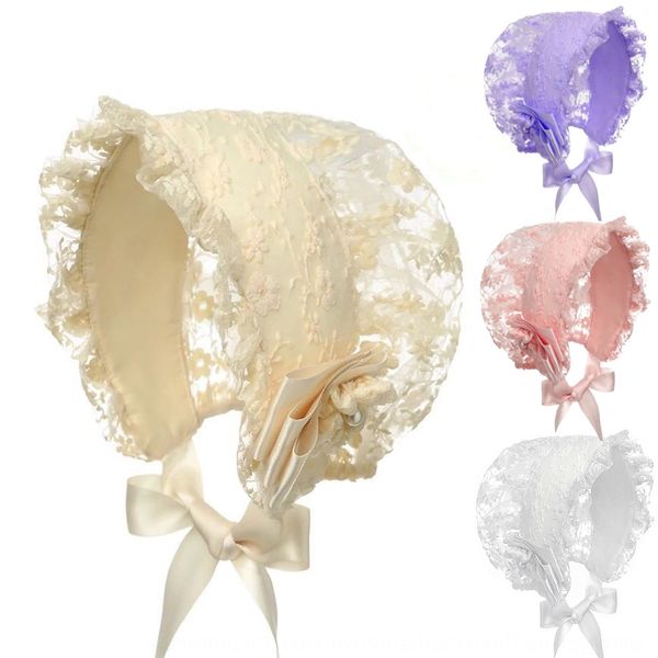 

lace cap cap lace baby hat baby one-year-old pgraphy hundred-day wine white hat 0-2 years old, Blue;gray