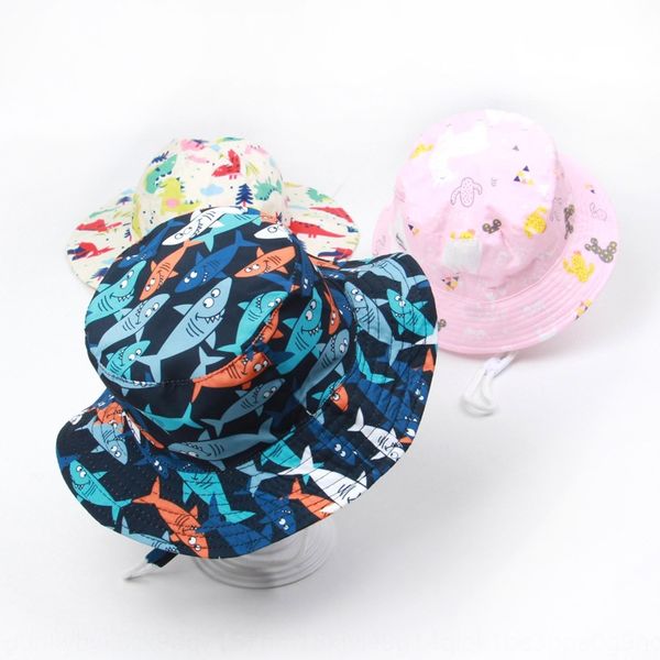 

children's sun bucket bucket hipster wide brim sun-proof basin hat for boys and girls beach refreshing fisherman hat thin fashion, Blue;gray