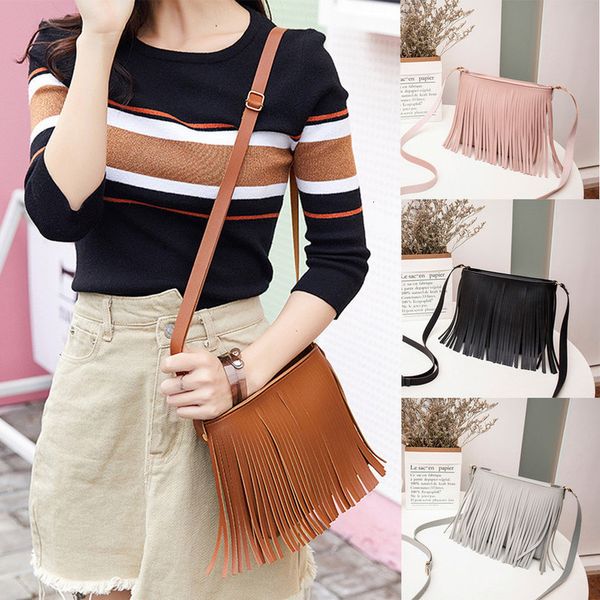 

women shoulder bag crossbody bags for women tassel messenger satchel tote crossbody bag phone bag tas wanita 25