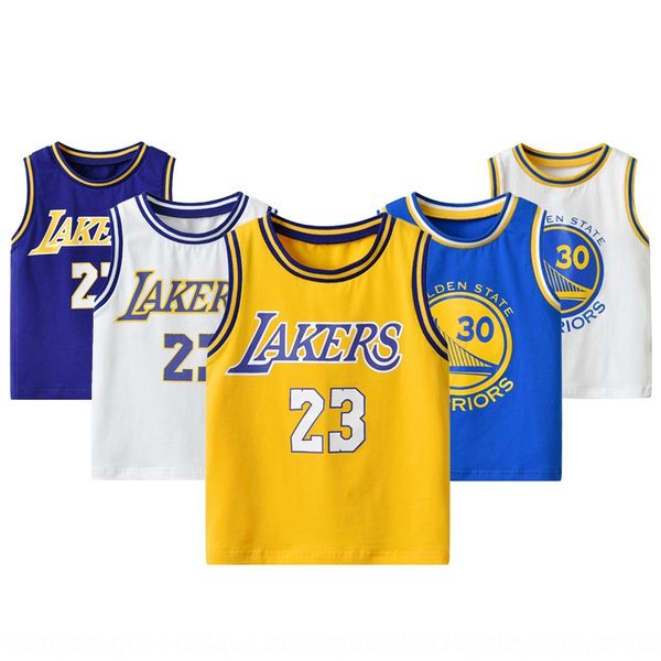 

rcjeb 2020 qile rabbit children's clothing new listing 1-3 years old male baby out tricolor basketball children's clothing vest 23, Blue