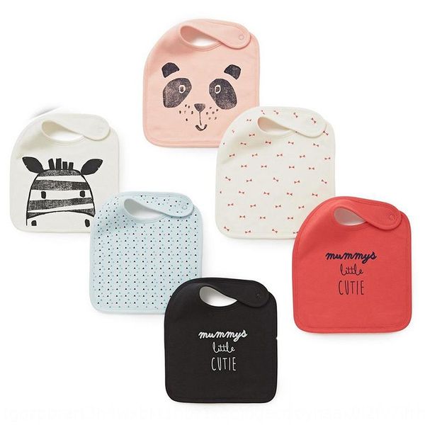 

quality panda saliva towel cotton double-layer cartoon bib baby saliva towel