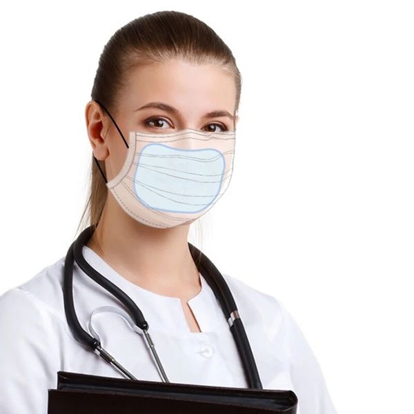 100PCS Sicherheitsvlies atmungsaktive Filter für Einweg-Atemschutzmasken-Pad-Maskendichtung