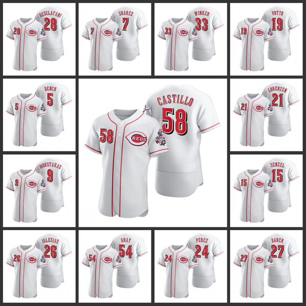 

cincinnati красный мужчины джонни скамья eugenio suarez jesse winker jiey votto luis castillo nick senzel 2020 аутентичные женщины молодежь, Black;red