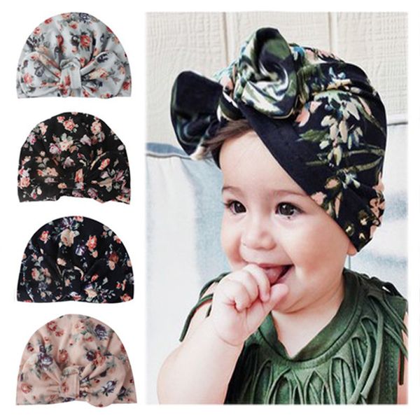 

newborn baby boy girl baby sun hat floral bowknot cap toddler turban p props, Yellow