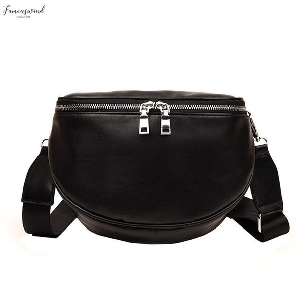 

fashion women pure color zipper messenger bag plain female shell leather shoulder bag chest bag for shopping yl