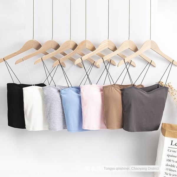 

girl camisole underwear oil painting oil painting cotton belt chest pad base back underwear chest wrap gift box, White