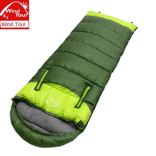 

dgczz outdoor autumn and winter thickened warm indoor lunch break camping double sleeping bag sleeping bag couple can stretch out the