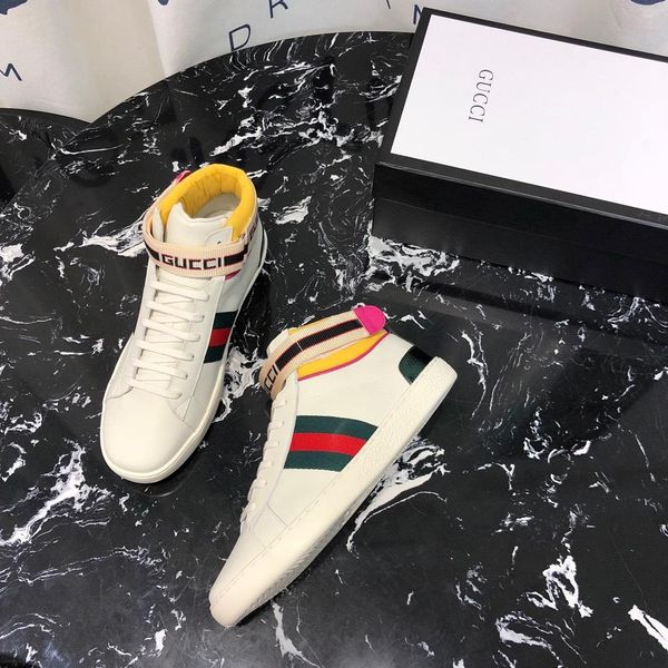 

2021-2020f new trend leather casual shoes men and women outdoor sports shoes fashion wild party couple shoes ,size 35 -45, Black