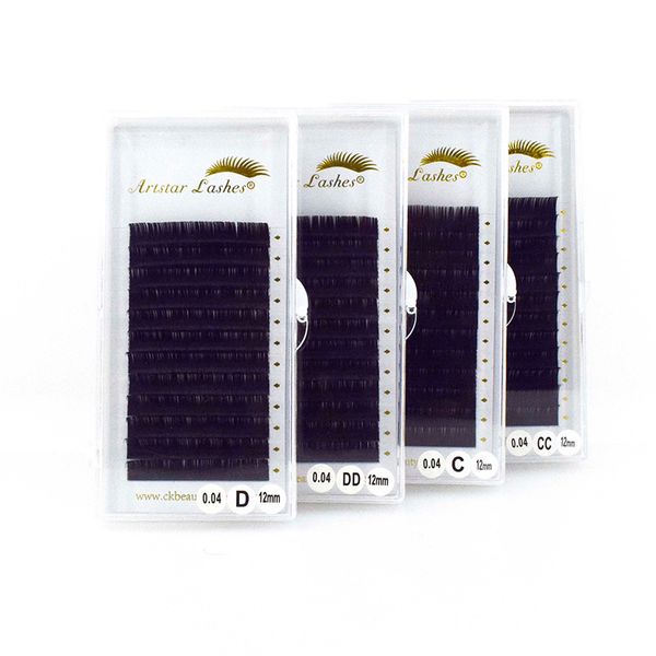 

12rows false natural matte black eyelash extension made in korea products l/l+ curl professionals soft mink eyelash extension
