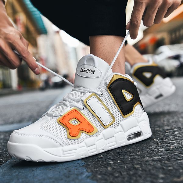 

men fashion basketeball shoes man and woman sports buffer shoes couple sneakers air baskteball shoe eur 36-44, Black