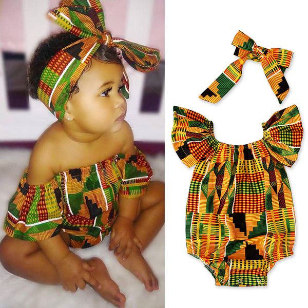 

brand new girls jumpsuits 4-24m us stock infant baby girls kids african jumpsuit clothes toddler boho playsuit outfit, Blue