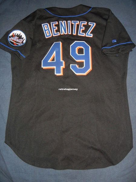 

retro new #49 armando benitez new york 1999 jersey piazza mens stitched baseball jerseys, Gray