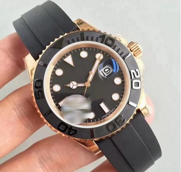 

mens watch 40mm&42mm rubber rose gold automatic movement mechanical mens stainless steel watches wristwatch, Slivery;brown