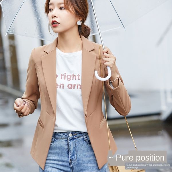 

internet celebrity for women 2019 autumn new professional chic jacket jacket small suit korean style casual british small suit, White;black