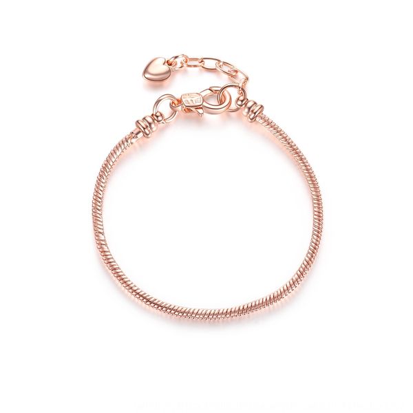 

3mm sleek copper snake bones diy bracelet silver chain ornament bracelet base chain silver plated lobster clasp bracelets