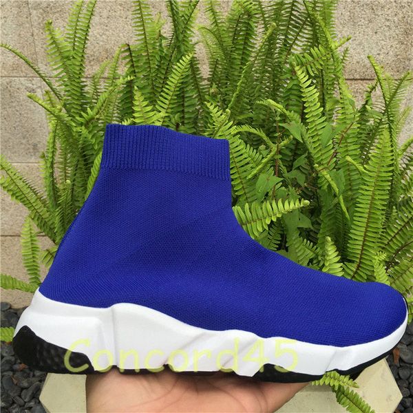 

горячие продажи моды носки дизайнер обуви вязальной скорость тренер сила стрейч повседневная обувь мужчин и женщин кроссовки кроссовки париж, Black