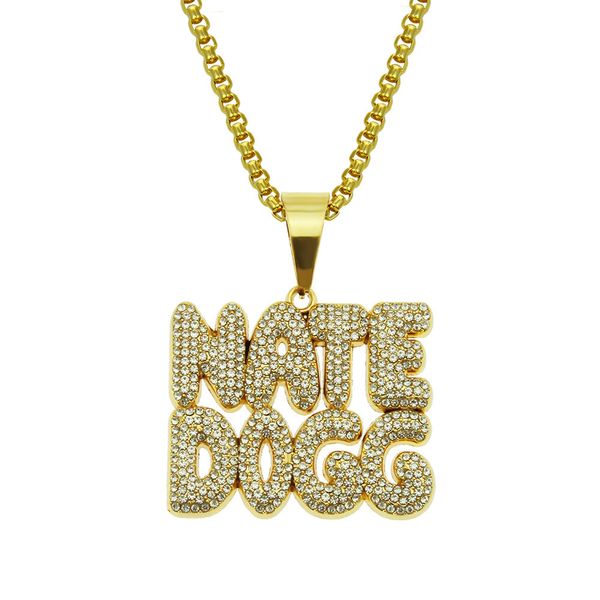 

2020 designer necklace personality letter trendy men exaggerated diamond pendant necklace pendant european and american hip-hop accessories