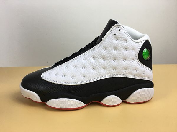 

new 13 xiii he got game black toe men basketball shoes white sports sneakers trainers outdoor qaulitys size 8-13
