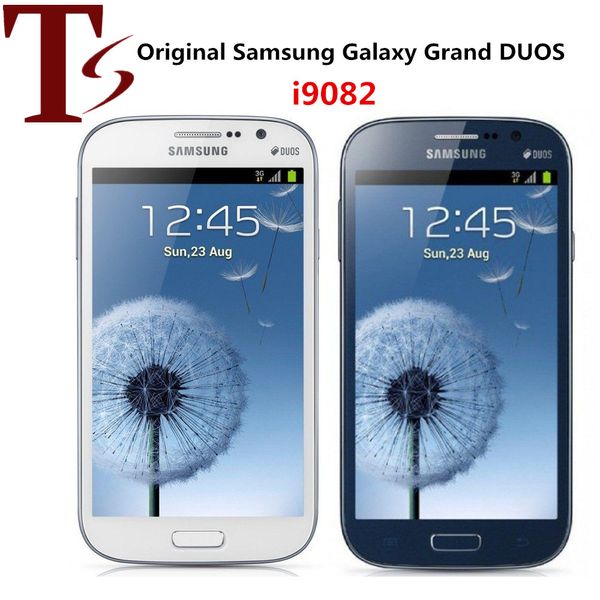 Recuperado Original Samsung Galaxy Grande Duos i9082 5.0 polegadas Dual Core de 1 GB RAM de 8GB ROM 8.0MP Desbloqueado 3G Android Phone