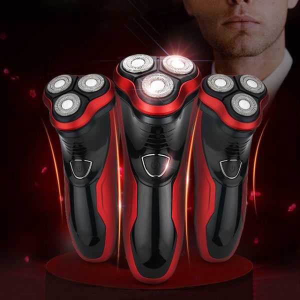 

2016 kemei km 9013 razor hair removal trimmer haircut with 3d floating heads tools washable rechargeable rotary men electric shaver comecase