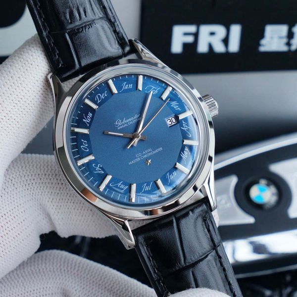 

золотые часы роскошные мужские часы автоматические часы бренда 40мм моды кожаный ремень водонепроницаемые часы механические качества оптовой, Slivery;brown