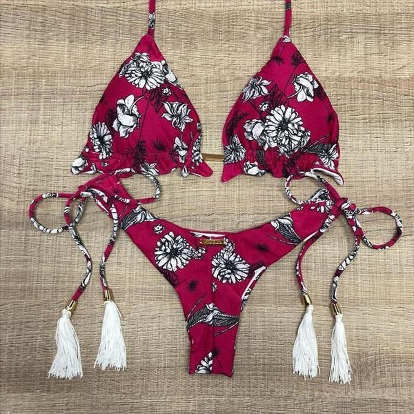 

new summer fashion explosion models womens print swimsuit bikini solid separate swimsuit bikini maillot de bain femme 40, White;black
