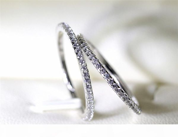 

real женщины match группа мода 925 серебряные кольца полный круглый diamonique cz обручальное обручальное кольцо для женщин подарочные 1шт, Slivery;golden