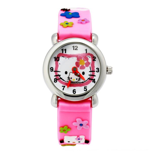 

children's cartoon creative cat waterproof 3d environmental protection girl watch children's watch, Blue