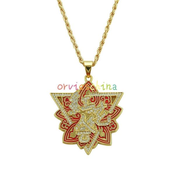 

2020 designer hip-hop safflower club member same alloy diamond pendant necklace dripping pendant jewelry jewelry, Black