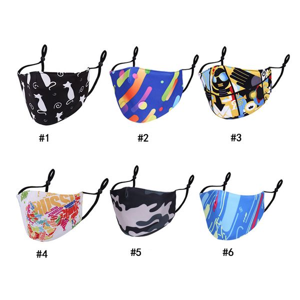 

fashion designer face masks cotton fashion mask washable dustproof mask breathable insertable 2 filters anti-smog mask custom pattern