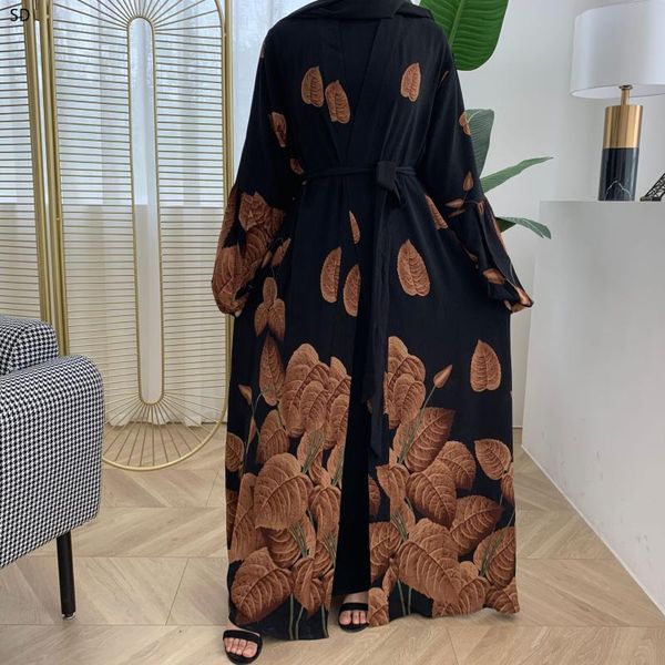 

mulsim open abaya fashion long robe dubai maxi dress full length cardigan, Red
