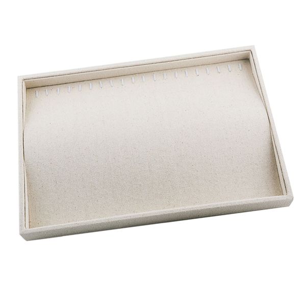 

beige linen drawer дисплей ювелирных изделий для браслета, ожерелья ювелирной ванночки для броши запонки showcase организатора box - многофу, Black;white