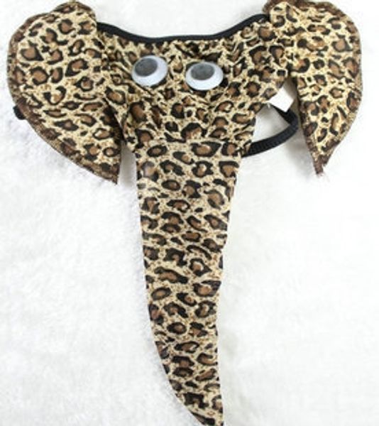 

men's mesh leopard print elephant under underwear under underwear pants game elephant pants, Black;white