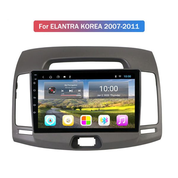 Auto GPS Video Stereo Player Android Radio per Hyundai ELANTRA COREA 2007-2011 Rifornimento Della Fabbrica 2.5D Touch Screen