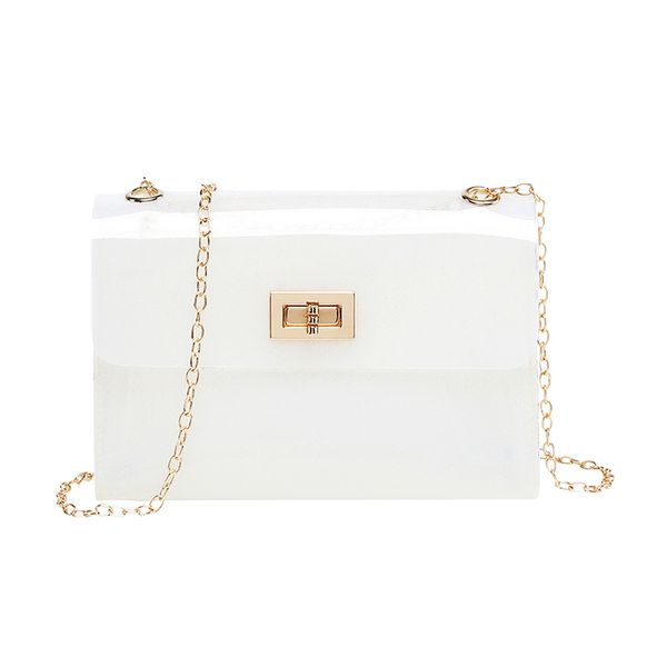 

sac transparent femme women crystal pvc material clear jelly bags tote handbag hasp messenger shoulder bag lovely kawaii