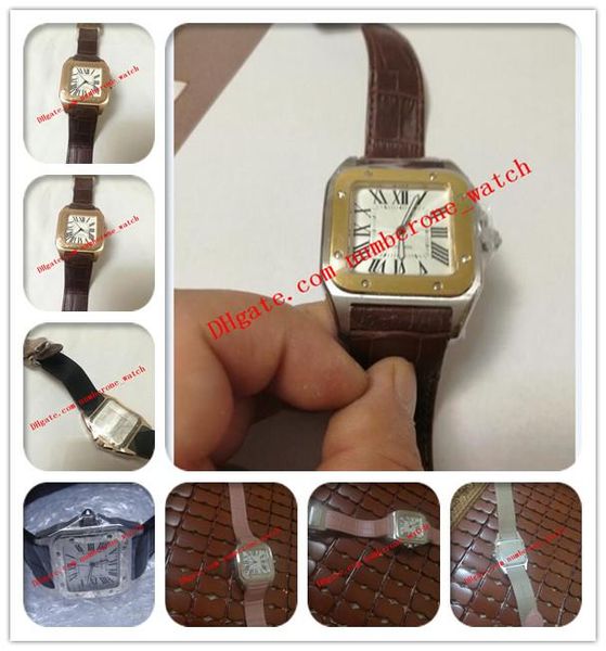 

luxury 100 xl stainless steel watch 44.2 x 35.6mm leather strap asia 2813 movement mechanical automatic mens watches