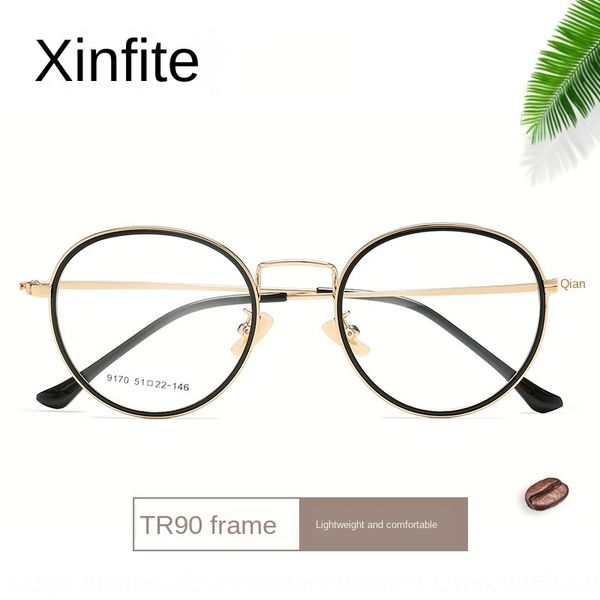 

new fashion transparent color series tr90 myopia glasses frame anti-blue light myopia goggles plain computer goggles 9170, Silver