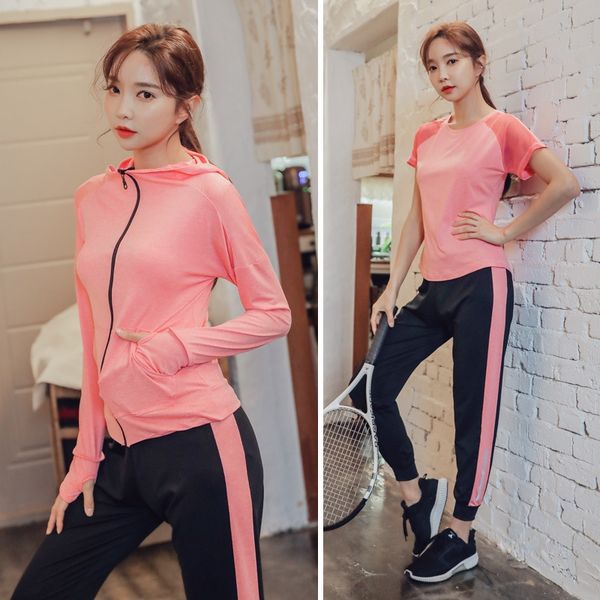 

nwivt women's yoga suit running loose quick-drying gym for beginners women's sportswear yoga suit running sportswear loose quick-d, White;black