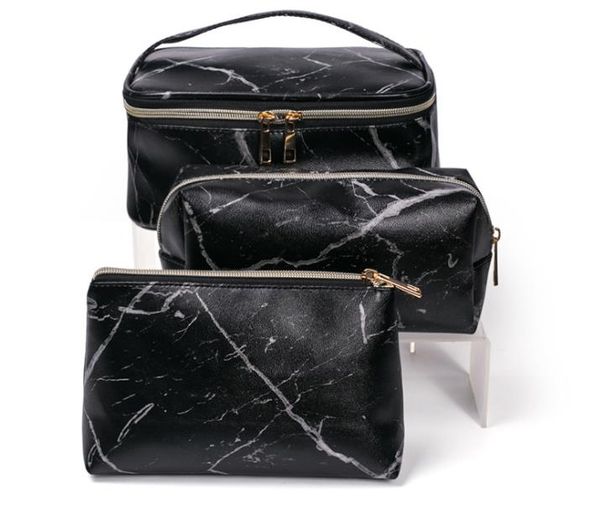 

designer 2020 fashion newset three-piece makeup pu waterproof toilet bag large capacity portable travel storage bag