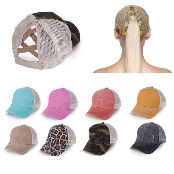 

new baseball cap ponytail washed cotton distress messy bun hats for women snapback caps casual summer sun visor outdoor hat ky0731, Blue;gray