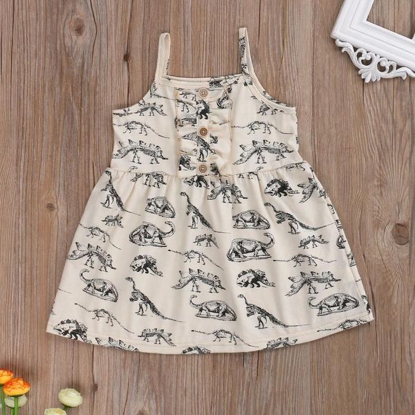 

girl's dresses infant toddler kids girl spaghetti strap dress baby girls button cartoon, Red;yellow