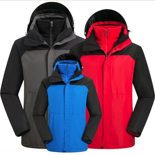 

roswm men's outdoor mountain-in-one mountaineering warm work clothes for women two-piece children's thickened warm work clothes sc, Blue;black