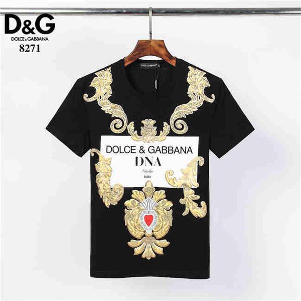 

summer 20ss designers tag snake print clothing men fabric letter polo d+g t-shirt collar casual women tshirt tee shirt, Gray