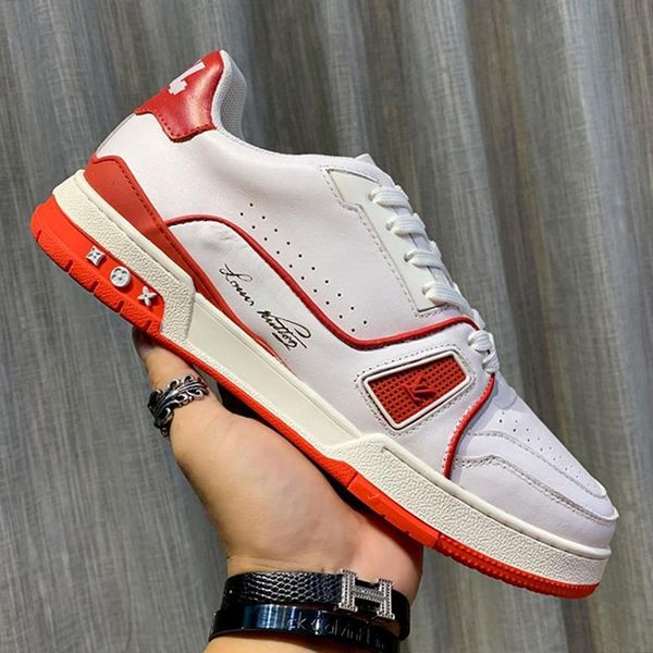 

trainer sneaker luxury men shoes leather big size breathable casual with origin box zapatos de hombre lace -up style luxury design drop ship