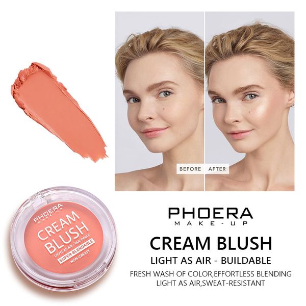 

phoera blush cream palette soft girl makeup palette summer drunk blush makeup cosmetics durable colors blush