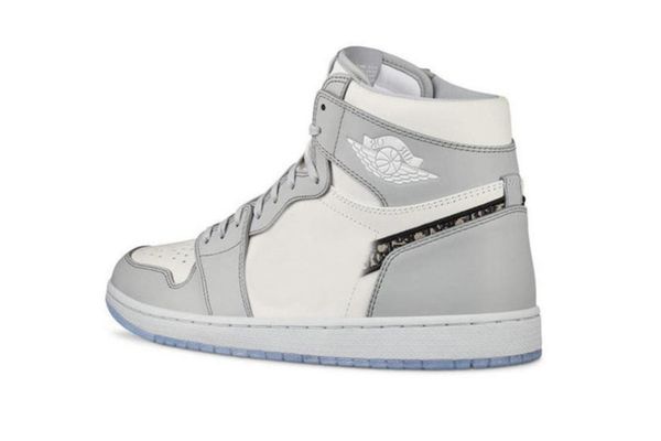 

2020 release authentic air high 1 og retro grey black sail white men women basketball shoes sports sneakers size 5-13