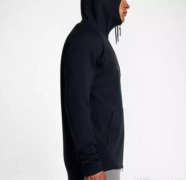 

2020 autumn winter large size men's hoodie sportswear tech fleece fashion leisure sports jacket running fitness jacket hoodi, Black