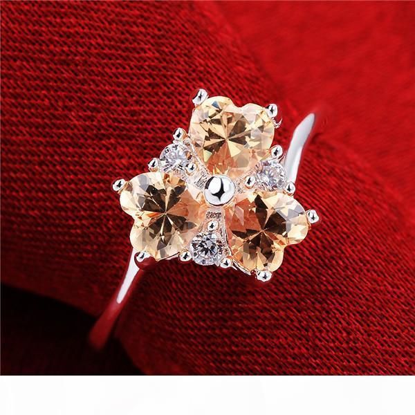 

k 10 pieces mixed style women 's gemstone sterling silver ring ,high grade burst models fashion 925 silver ring gtr45 online for